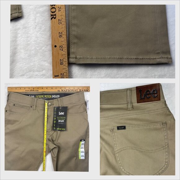 Lee Extreme Motion Straight Khaki Pants 34x30 Stretch Comfort Southern Rodeo - Picture 8 of 9